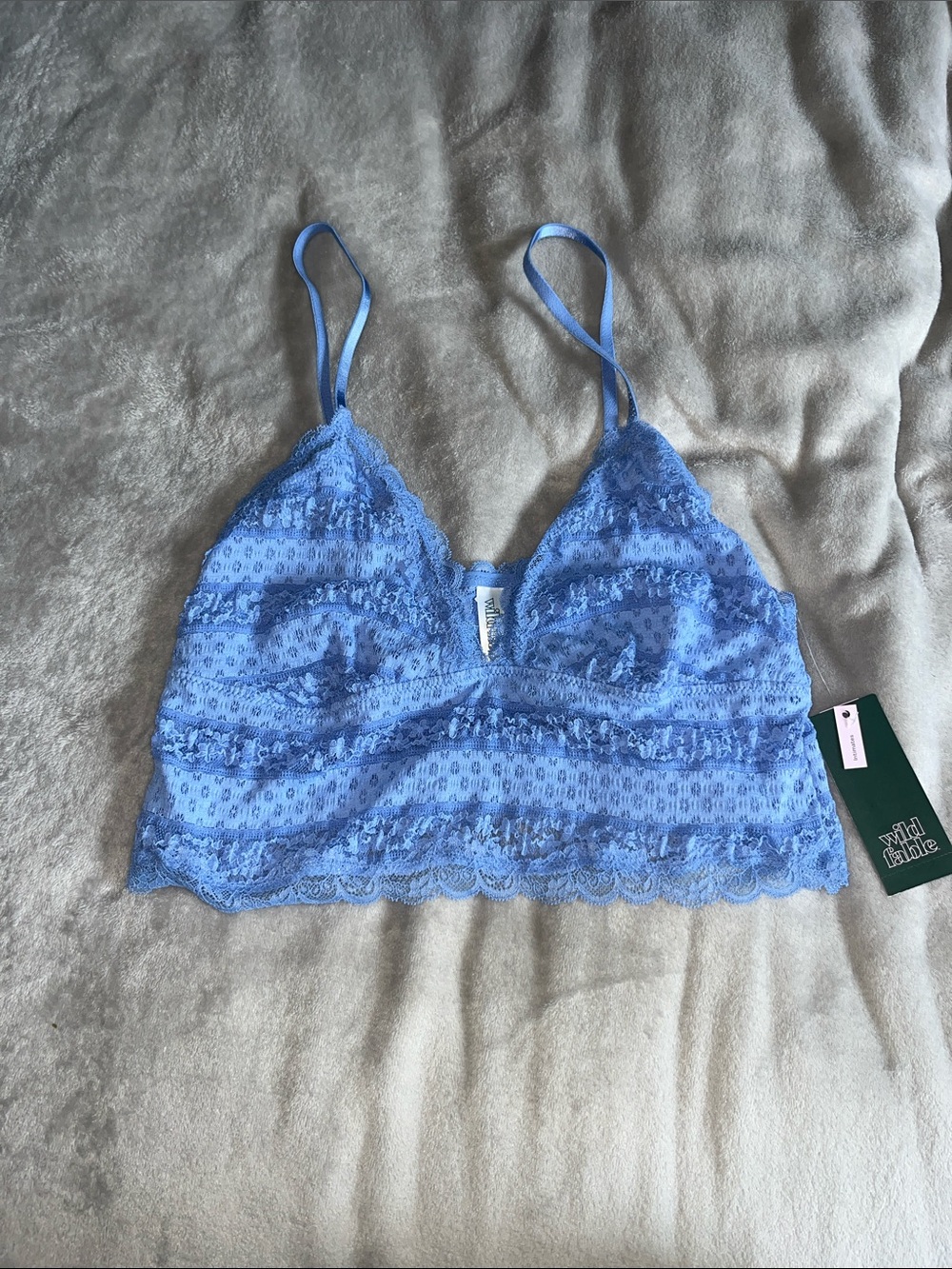 Women's Lace Bralette/ crop top in Periwinkle Blue